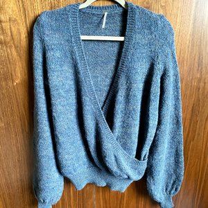 Free People V-Neck Wrap Sweater